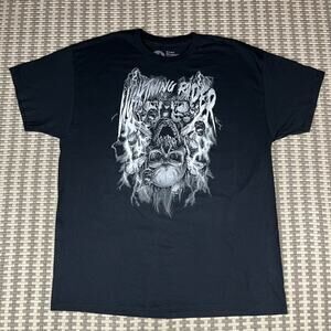 Tree Hugger Nation Lighting Rider Skull Black Tee T Shirt Men’s Sz XL‎ New